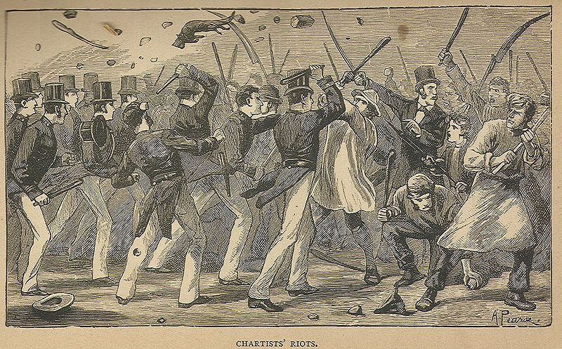 Depiction of Chartist Uprising