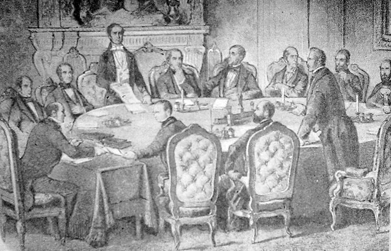 Illustration of the Treaty of Paris