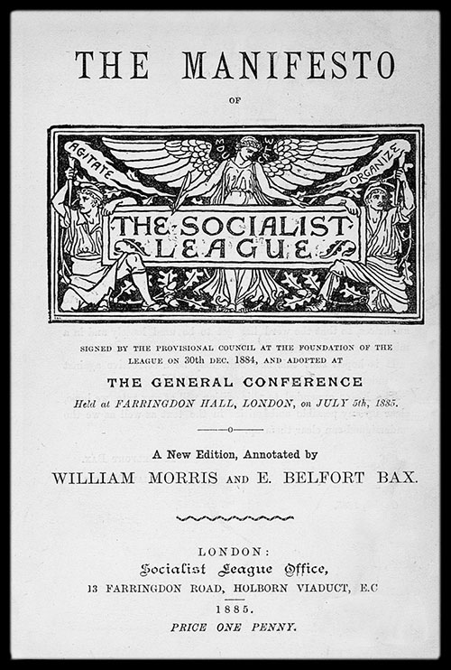 cover of manifesto of the socialist league
