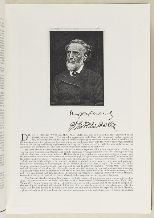 Image of portrait of John Forbes Watson in a book