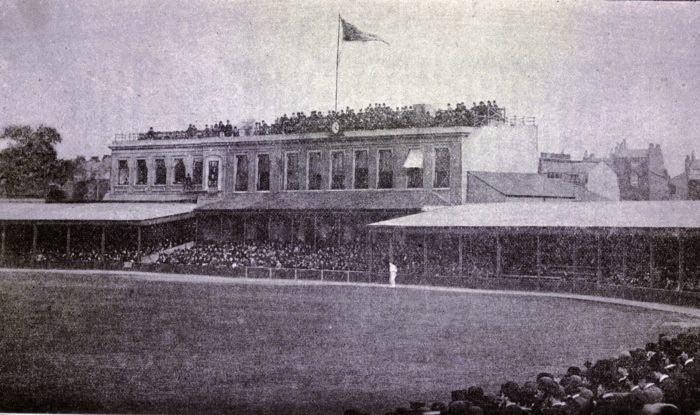 Black and white photograph of the Kennington Oval, taken in 1891